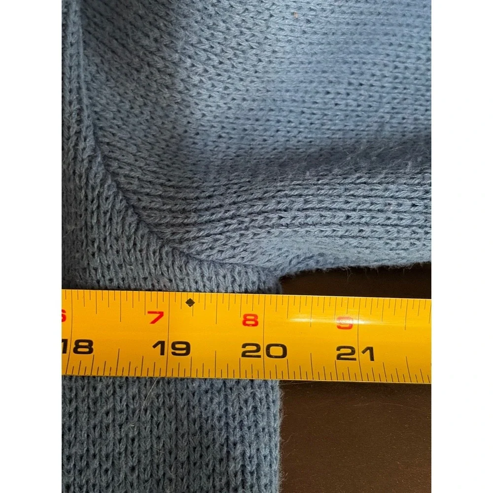 VTG Jersild Light Blue Nordic Fair Isle Cardigan Sweater Made in USA Ornate - Picture 7 of 8